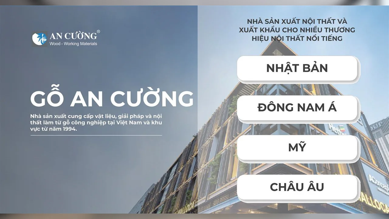 Ảnh tư liệu giới thiệu thương hiệu vật liệu nội thất An Cường